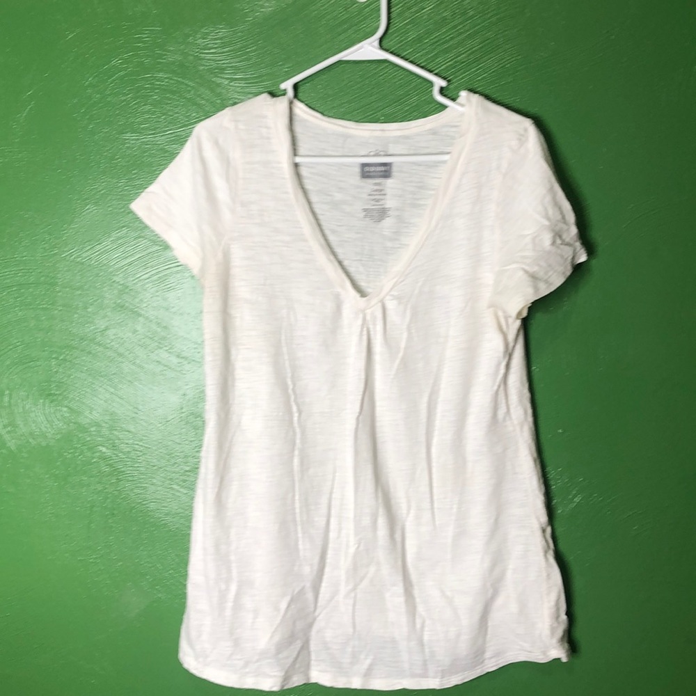 Heathe red White maternity t shirt